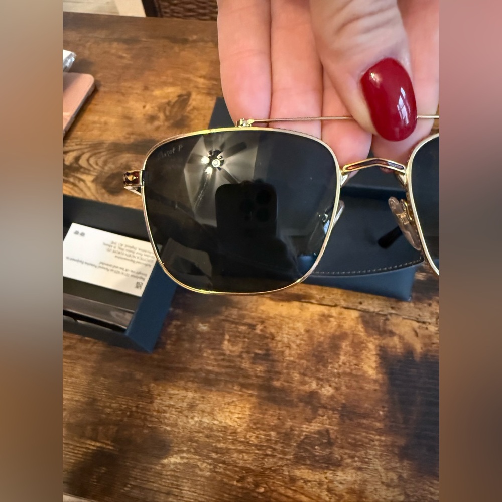 Persol Black and Gold Sunglasses Metal Frames - Picture 3 of 6